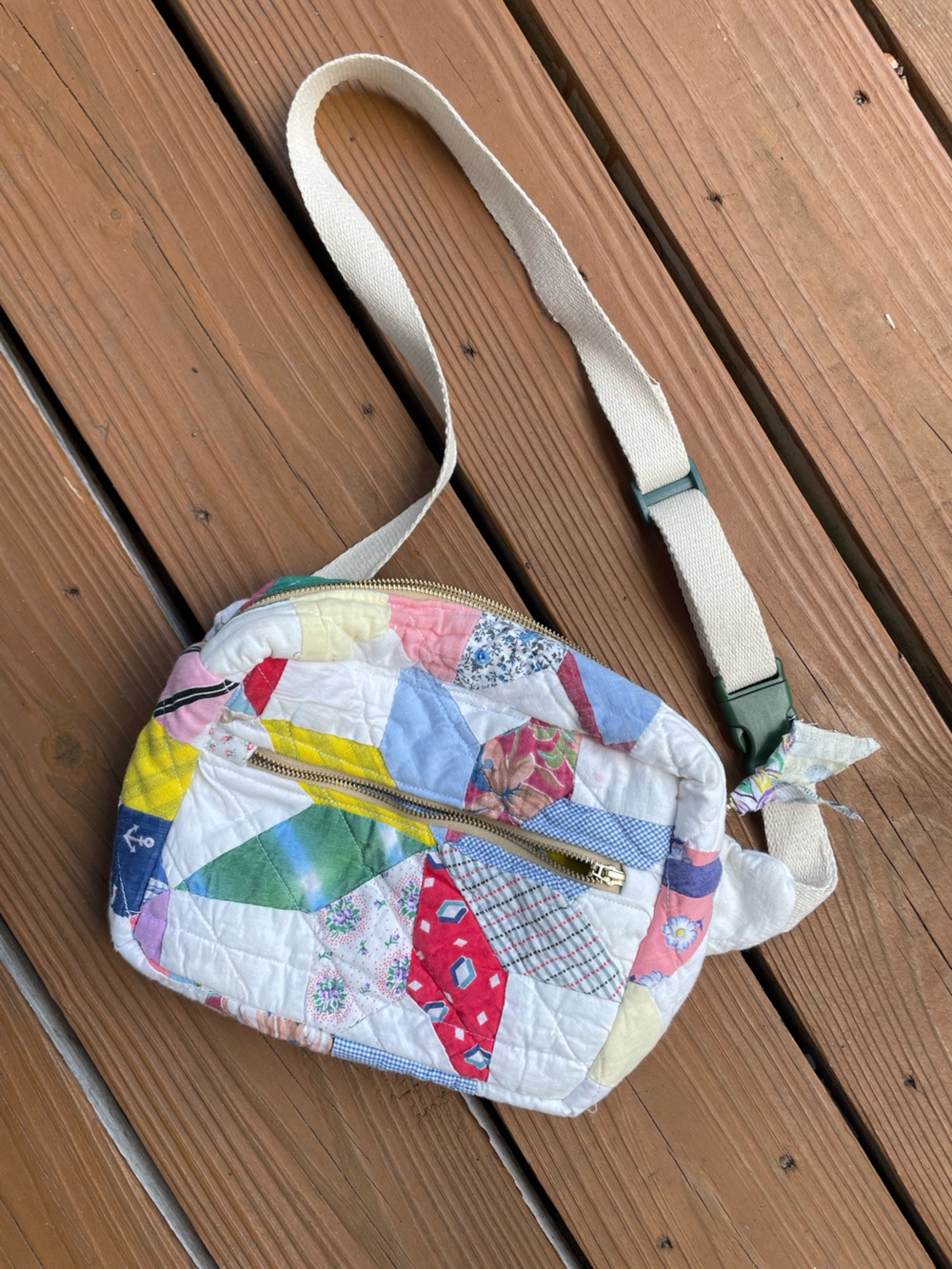 Patchwork Quilted Crossbody Bag - Multicolor